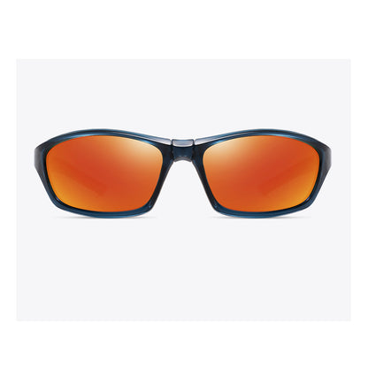 Unisex cyklistické okuliare Techsuit 24101, polarizované, čierno-oranžové