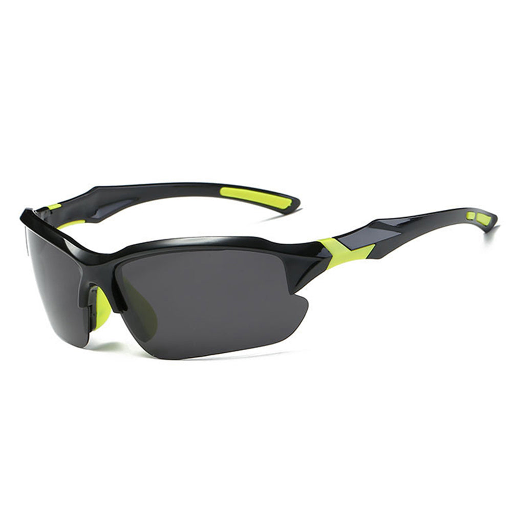 Unisex cyklistické okuliare Techsuit 9301, UV ochrana, čierno-zelené