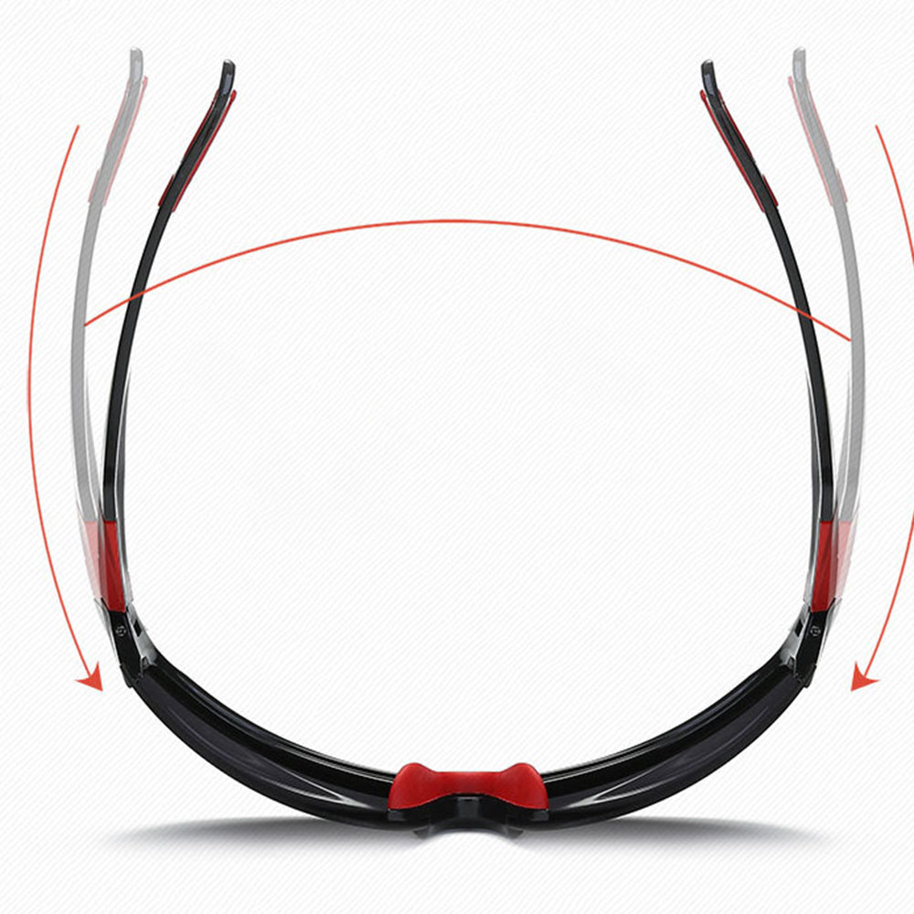 Unisex cyklistické okuliare Techsuit 9301, UV ochrana, čierno-zelené