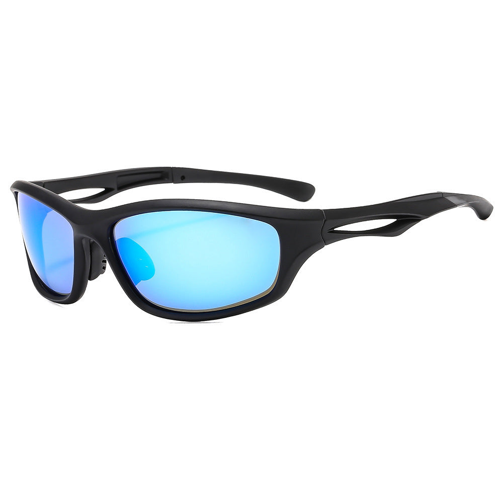 Unisex Cycling Glasses Techsuit 9309, Polarized, Black Blue