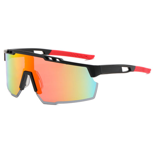 Unisex cyklistické okuliare Techsuit 9963, čierno-oranžové