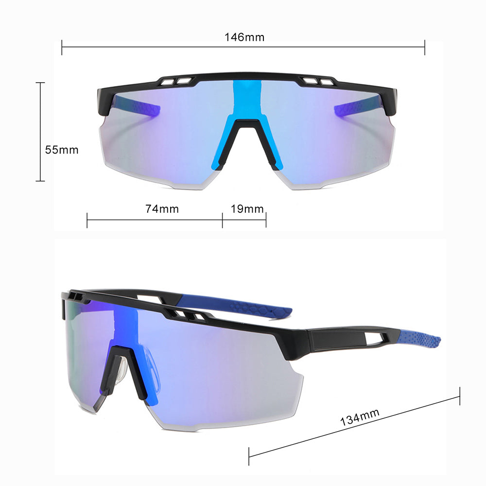 Unisex cyklistické okuliare Techsuit 9963, čierne fialové