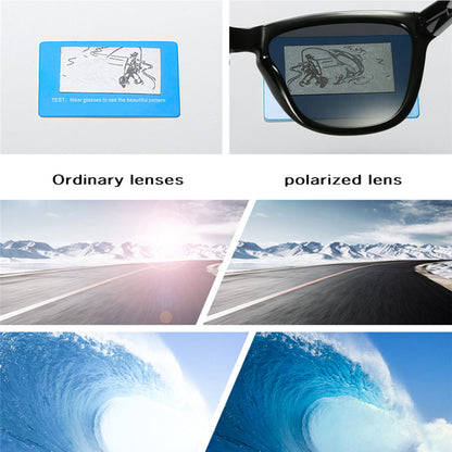 Pánske slnečné okuliare Techsuit 0717, polarizované, UV ochrana, čierno-modré