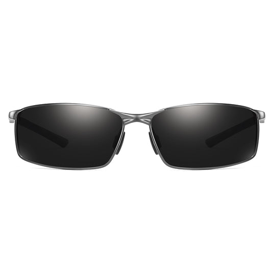 Pánske slnečné okuliare Techsuit 559, polarizované, UV ochrana, čierno-strieborné