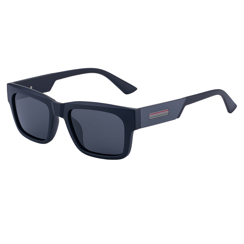Pánske slnečné okuliare Techsuit 8491, polarizované, UV ochrana, matná čierna s šedou