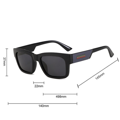 Pánske slnečné okuliare Techsuit 8491, polarizované, UV ochrana, matná čierna s šedou