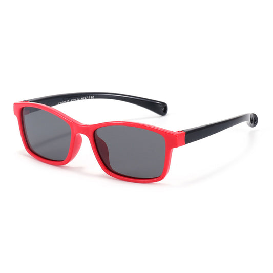 Detské slnečné okuliare Techsuit 8260-C40, polarizované, červeno-čierne