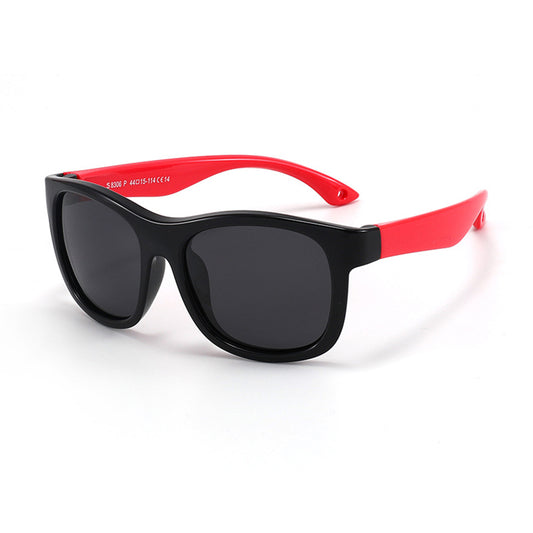 Detské slnečné okuliare Techsuit 8306-C14, polarizované, čierno-červené