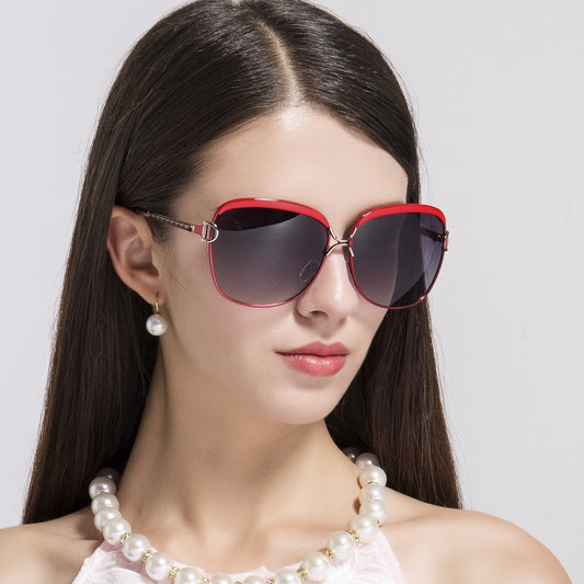 Dámske slnečné okuliare Techsuit 8702, polarizované, UV ochrana, červené