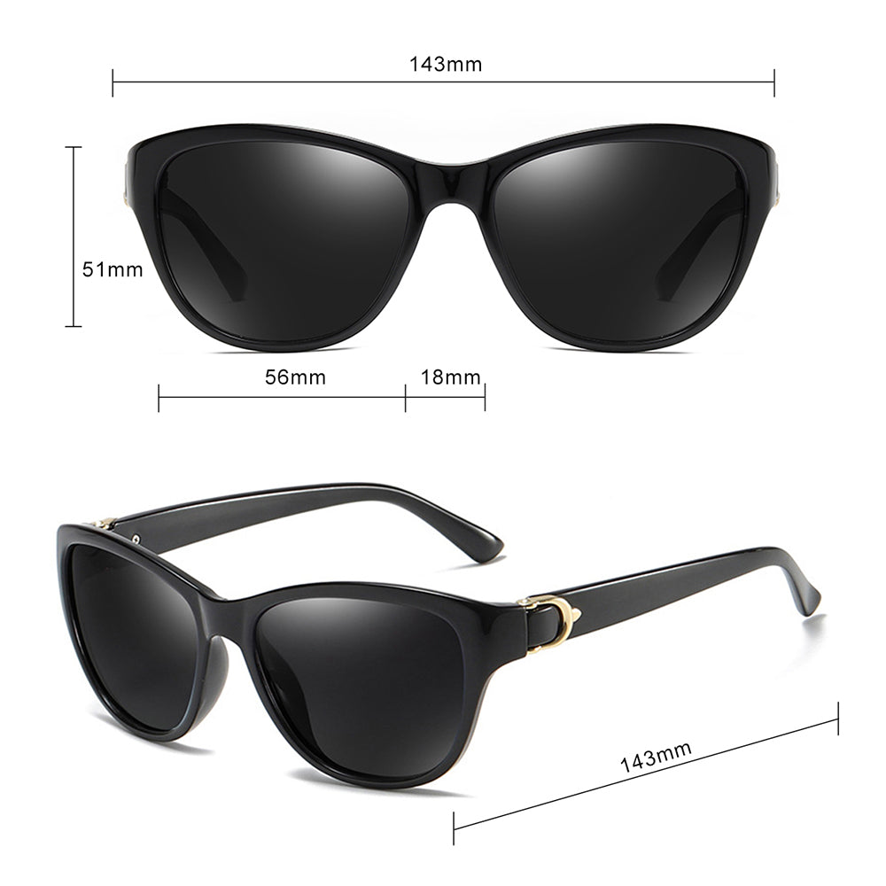 Techsuit A572 Women's Sunglasses, Polarized, UV Protection, Brown White