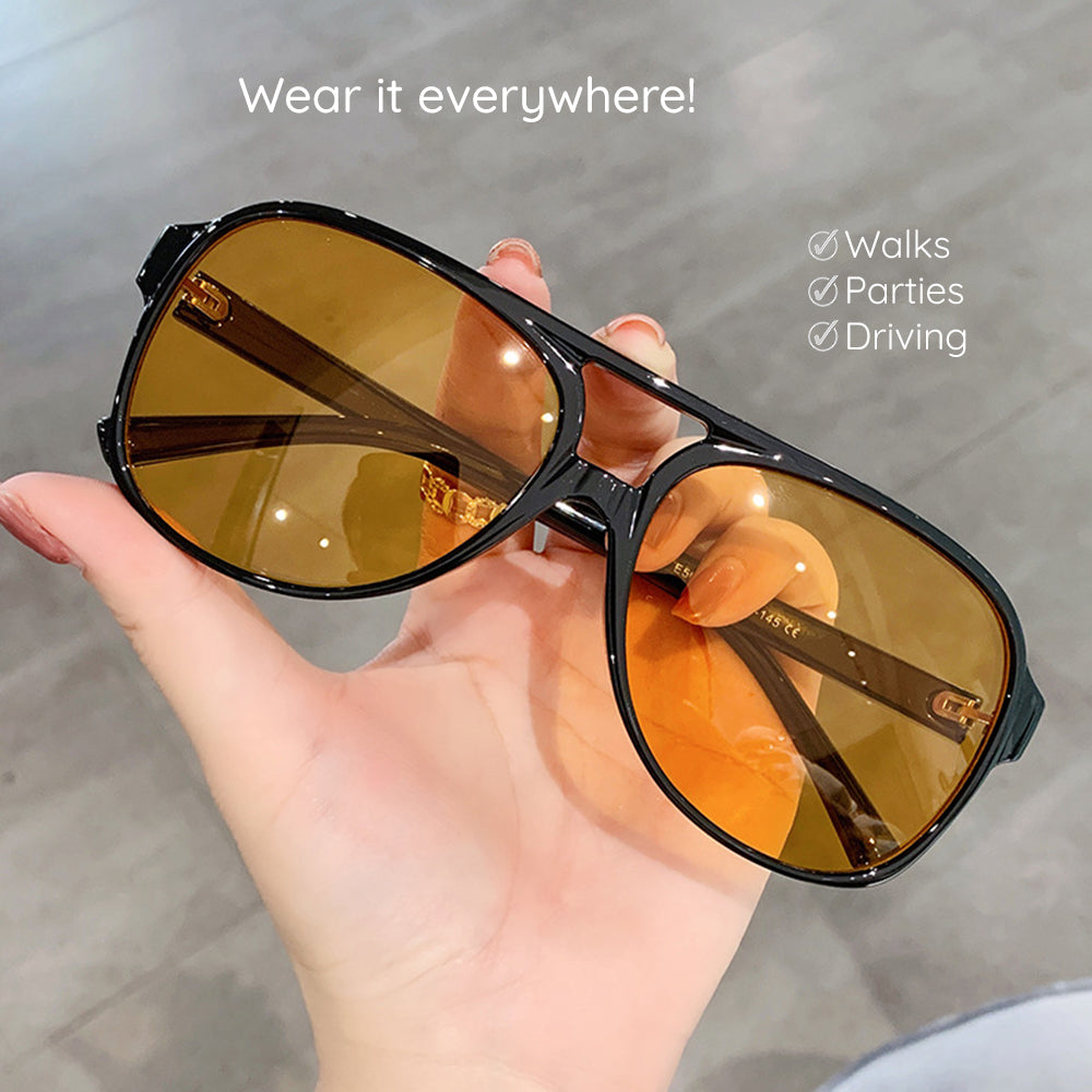 Unisex slnečné okuliare Techsuit 98061, UV ochrana, hnedo béžovo oranžové