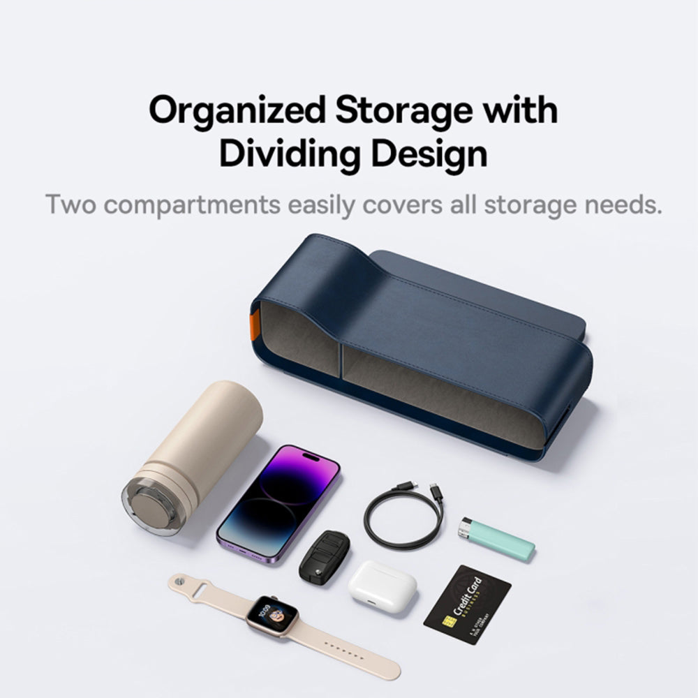 Organizátor Auto Baseus OrganizeFun pre priestor medzi konzolou a sedadlom, Modrý C20256502311-00