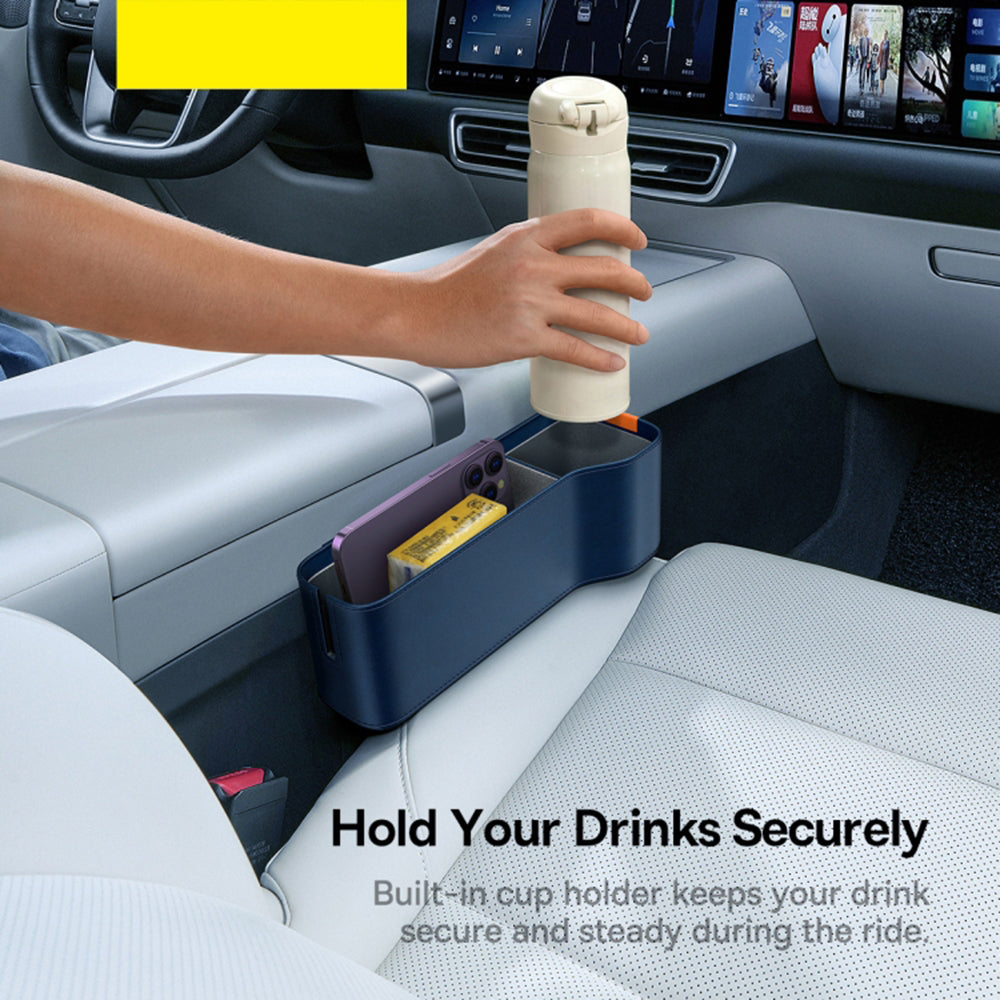 Organizátor Auto Baseus OrganizeFun pre priestor medzi konzolou a sedadlom, Modrý C20256502311-00