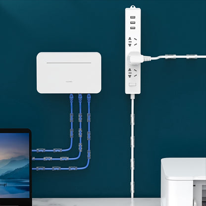 Organizér káblov CableCreation CT1001, Sada 50 kusov, Priehľadný