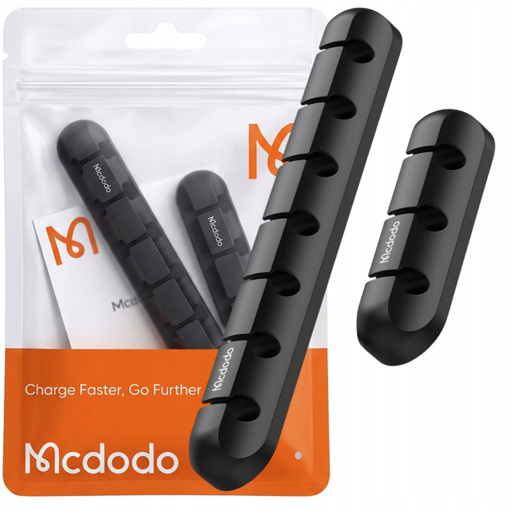 Organizér káblov McDodo WF-5960, Sada 2 kusy, Čierna