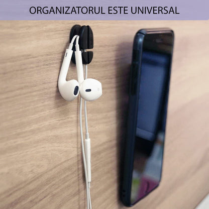 Organizátor káblov Ringke, Sada 6 kusov, Čierna