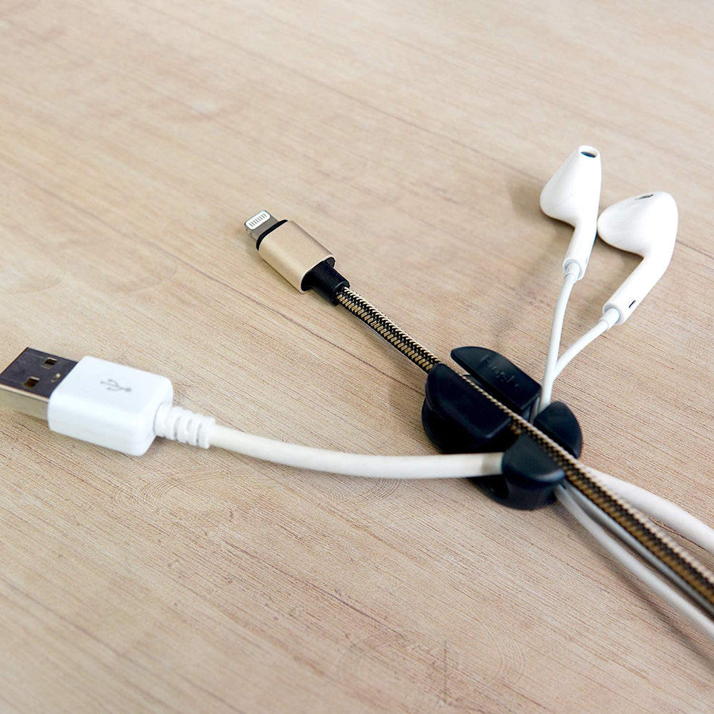 Organizátor káblov Ringke, Sada 6 kusov, Čierna