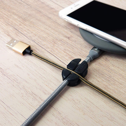 Organizátor káblov Ringke, Sada 6 kusov, Čierna