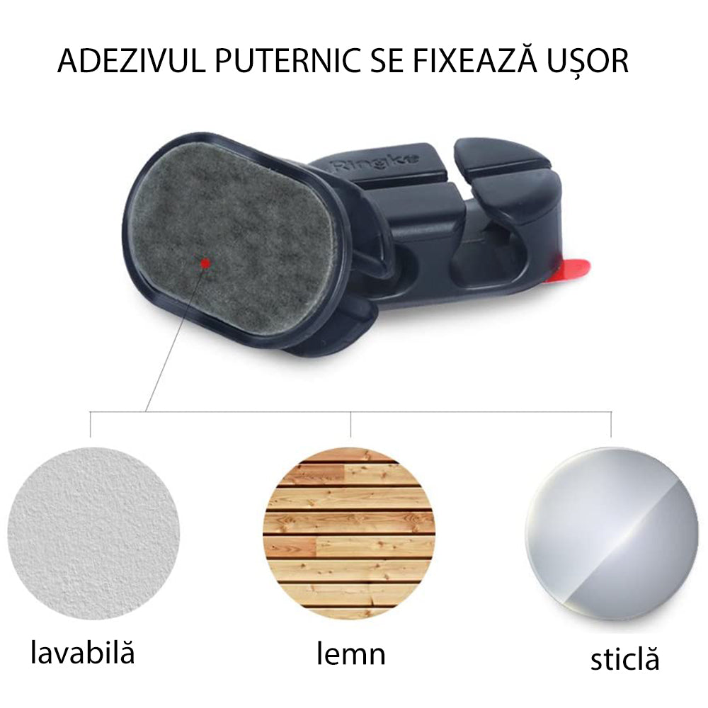 Organizátor káblov Ringke, Sada 6 kusov, Čierna