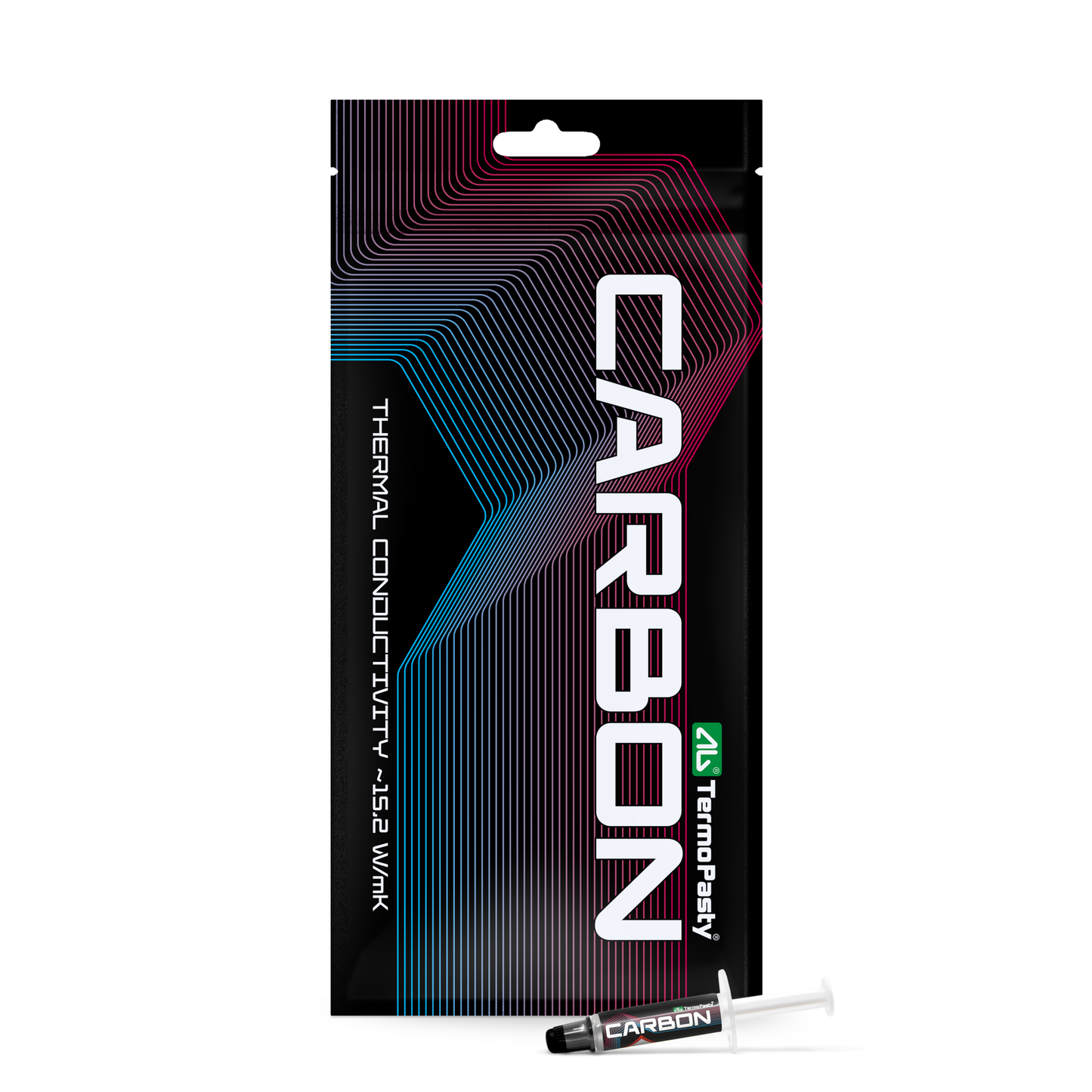 Tepelne vodivá pasta AG Termopasty Carbon, typ striekačka, 1g ART.AGT-324