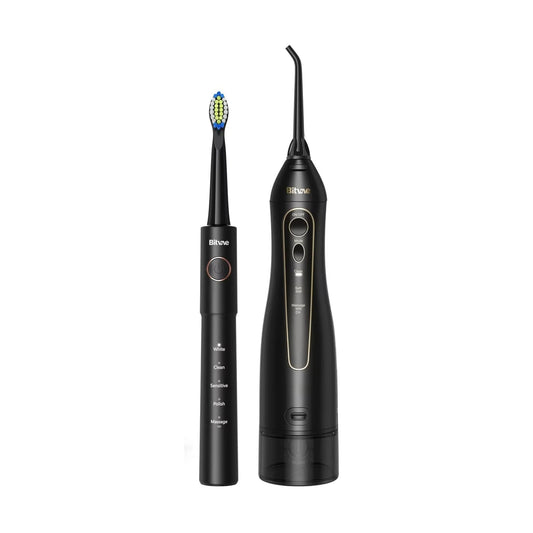 Electric Toothbrush and Oral Irrigator Bitvae E11 + F5020E, Black