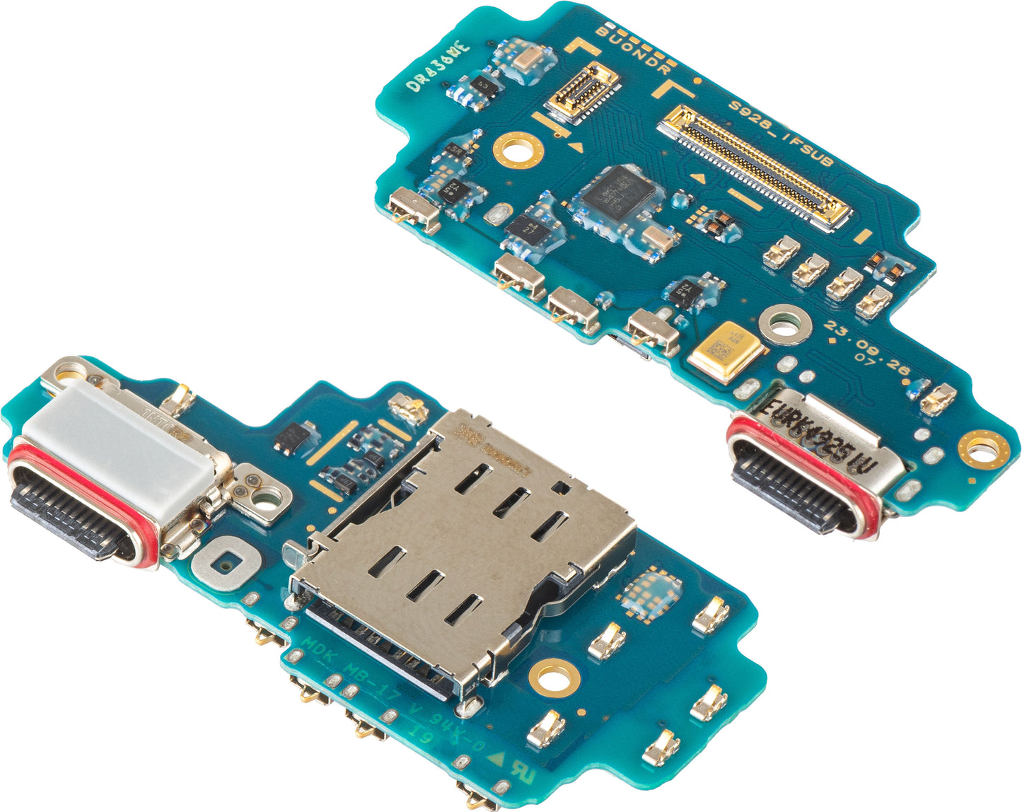Doska s konektorom nabíjania - Mikrofón - Modul čítačky SIM karty Samsung Galaxy S24 Ultra S928, Service Pack GH96-16497A