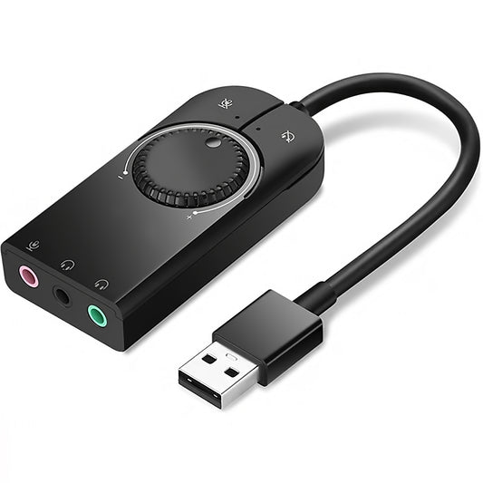 Zvuková karta USB UGREEN CM129, 3 x Jack 3.5mm, Čierna
