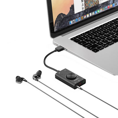 USB zvuková karta Orico SC2, 3 x Jack 3,5 mm, čierna