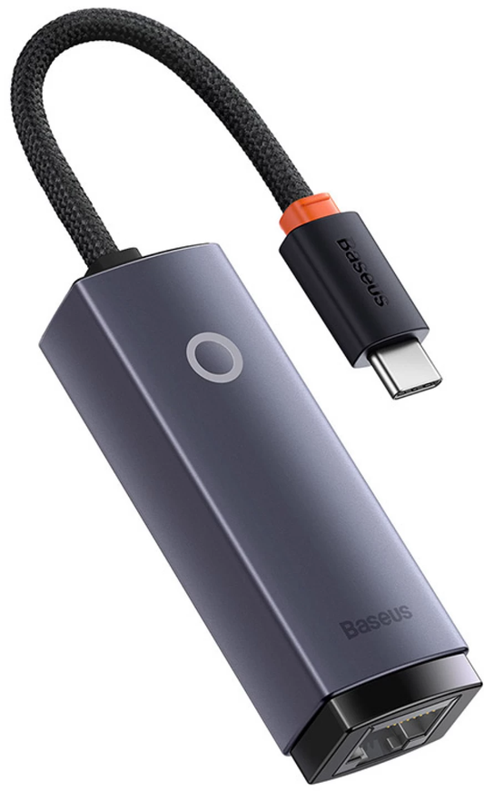 Sieťová karta Baseus Lite, RJ45, USB-C, sivá WKQX000313