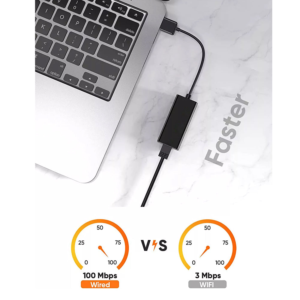 Sieťová karta Techsuit AC19, RJ45, USB, Čierna