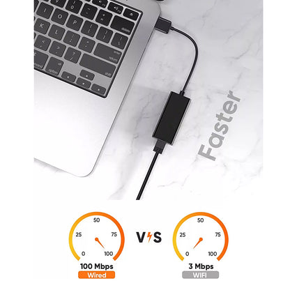 Sieťová karta Techsuit AC19, RJ45, USB, Čierna