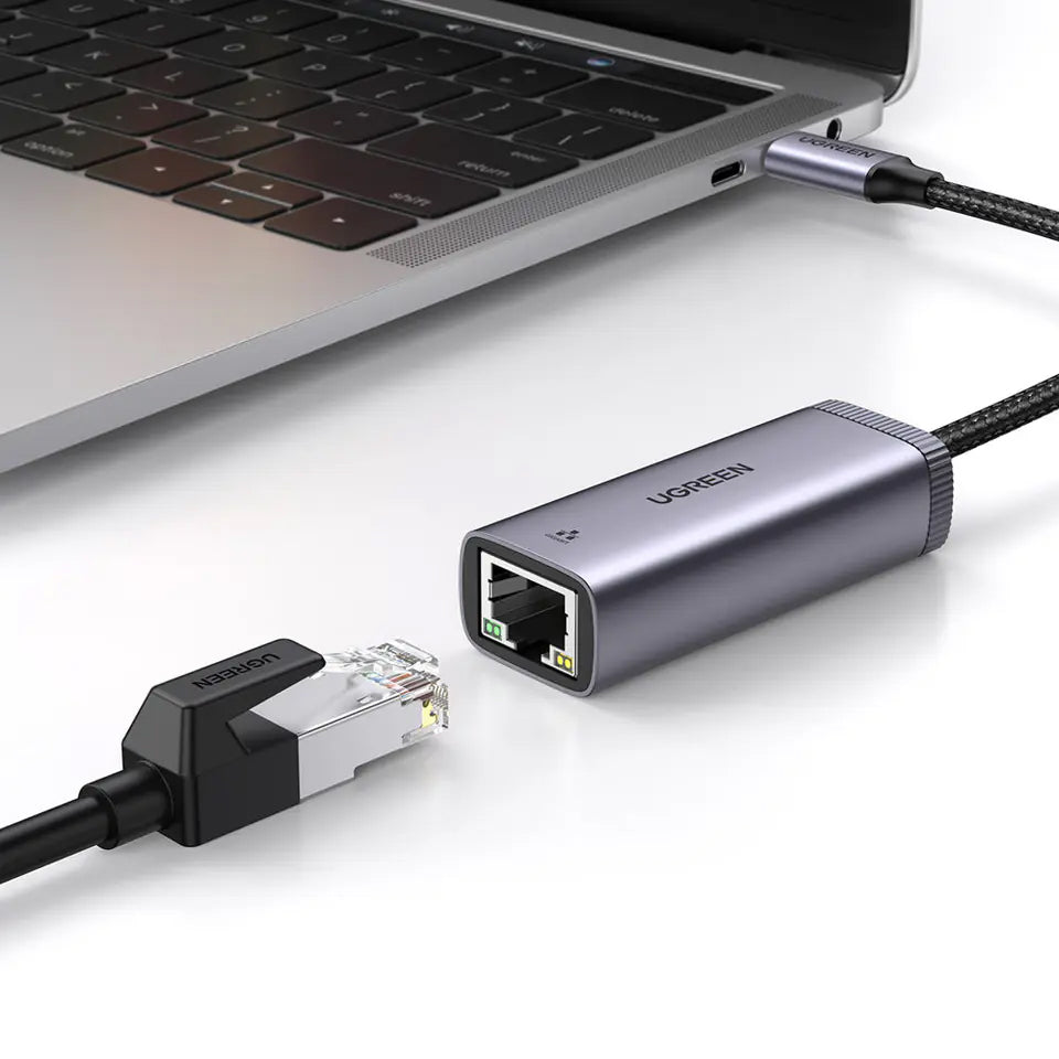 Sieťová karta UGREEN CM483, RJ45, USB-C, Sivá