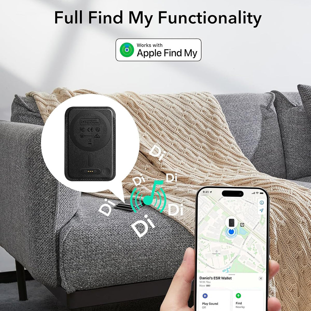 Peňaženka MagSafe, ESR, Classic Geo, Čierna