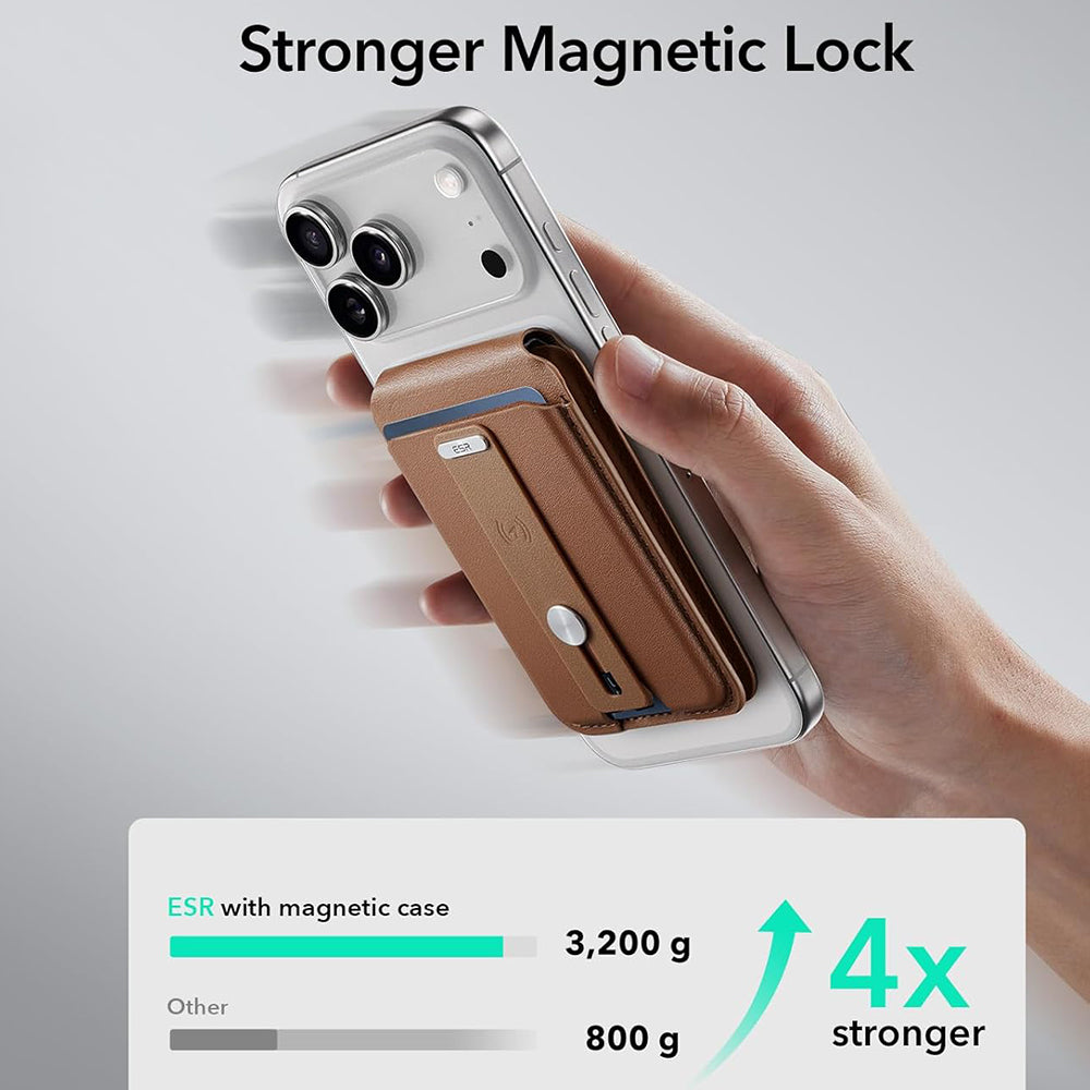 Peňaženka MagSafe, ESR, Findy my Wallet 5C, Hnedá