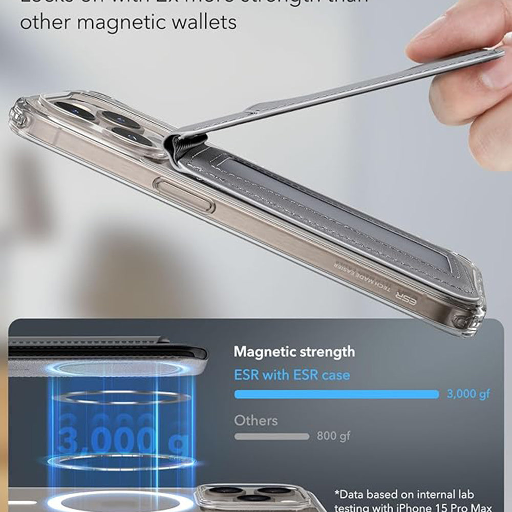 Peňaženka Magsafe, ESR, Sivá