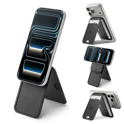 Peňaženka MagSafe, Spigen, Slim Fold Tripod S314-2, Čierna