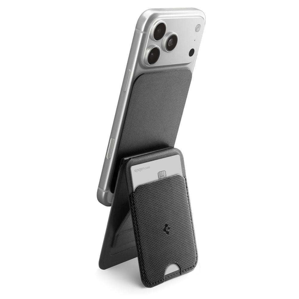 Peňaženka MagSafe, Spigen, Slim Fold Tripod S314-3, Čierna