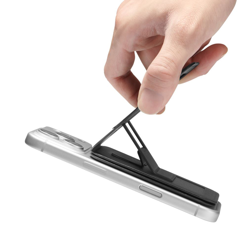 Peňaženka MagSafe, Spigen, Slim Fold Tripod S314-3, Čierna