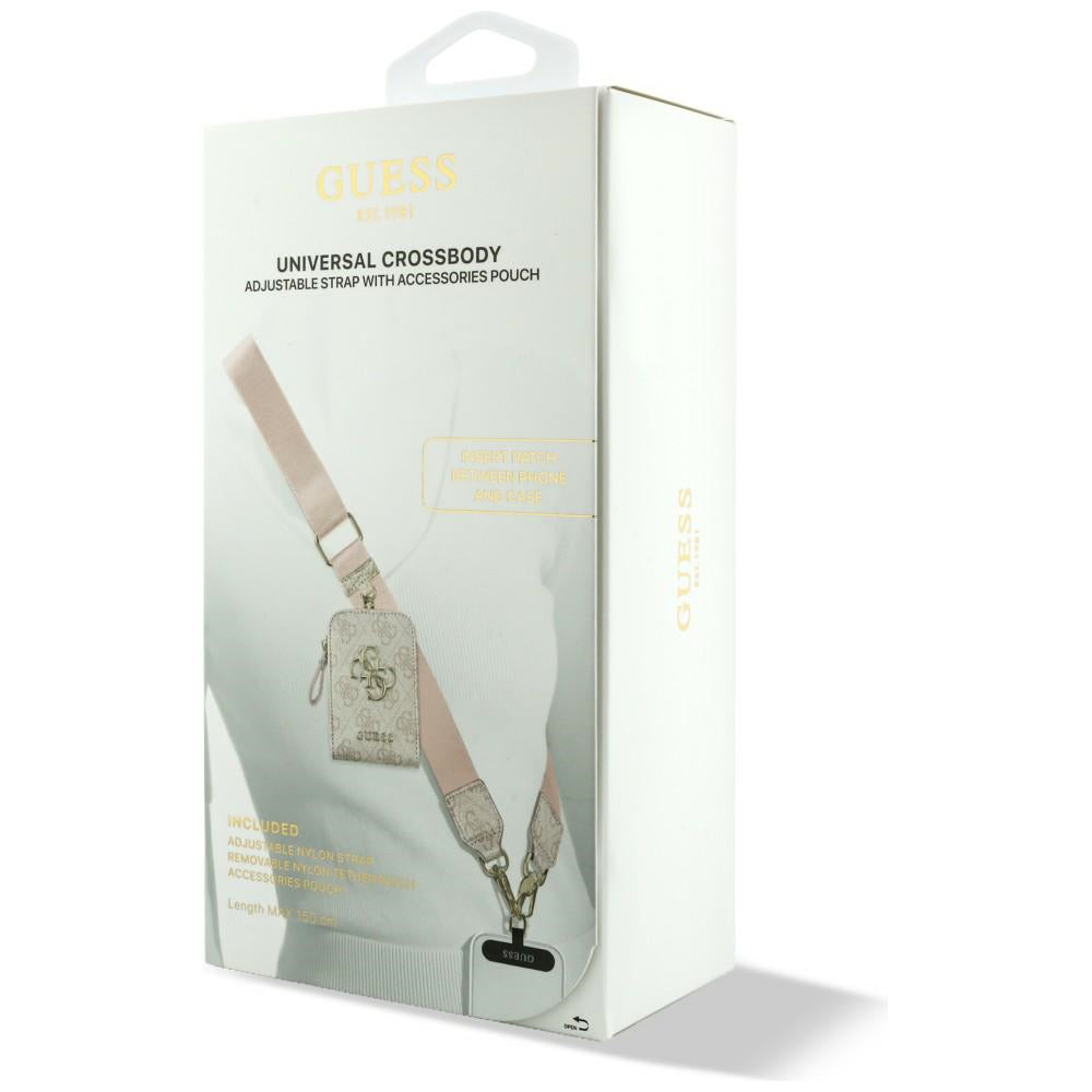 Peňaženka a šnúrka na telefón Guess 4G Metal Logo, Ružová