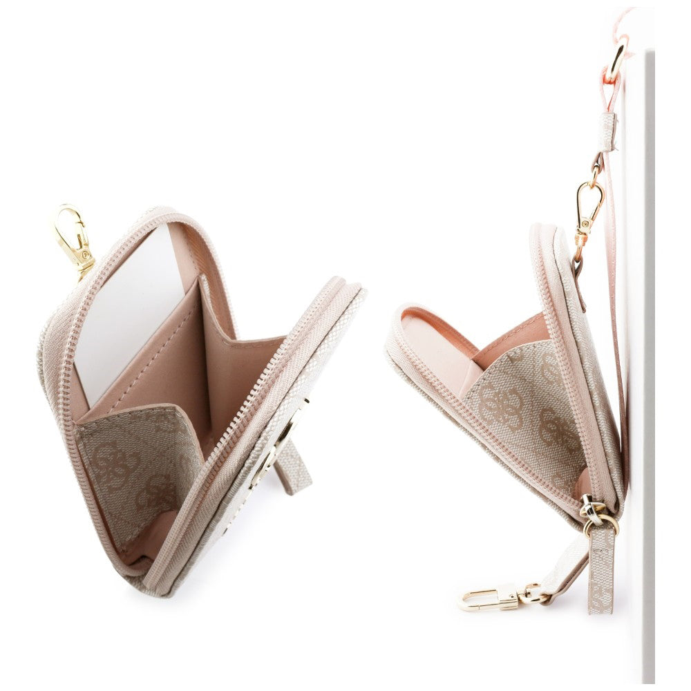 Peňaženka a šnúrka na telefón Guess 4G Metal Logo, Ružová