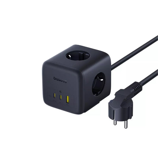 Predlžovačka Baseus EnerFill FA11, 67W, 3.35A, 1 x USB-A - 2 x USB-C - 3 x Schuko, Čierna E00082100123-00
