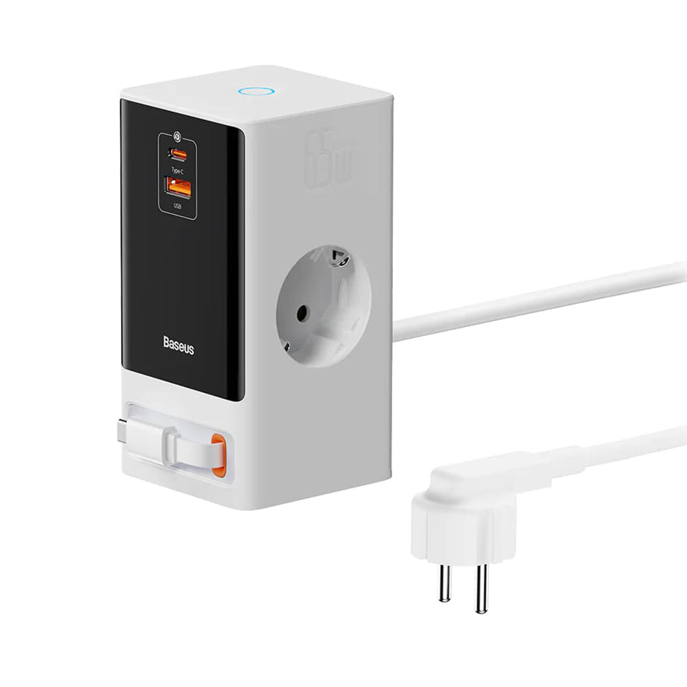 Predlžovací kábel Baseus PowerCombo, 1 x Schuko, Biely PSLR000602