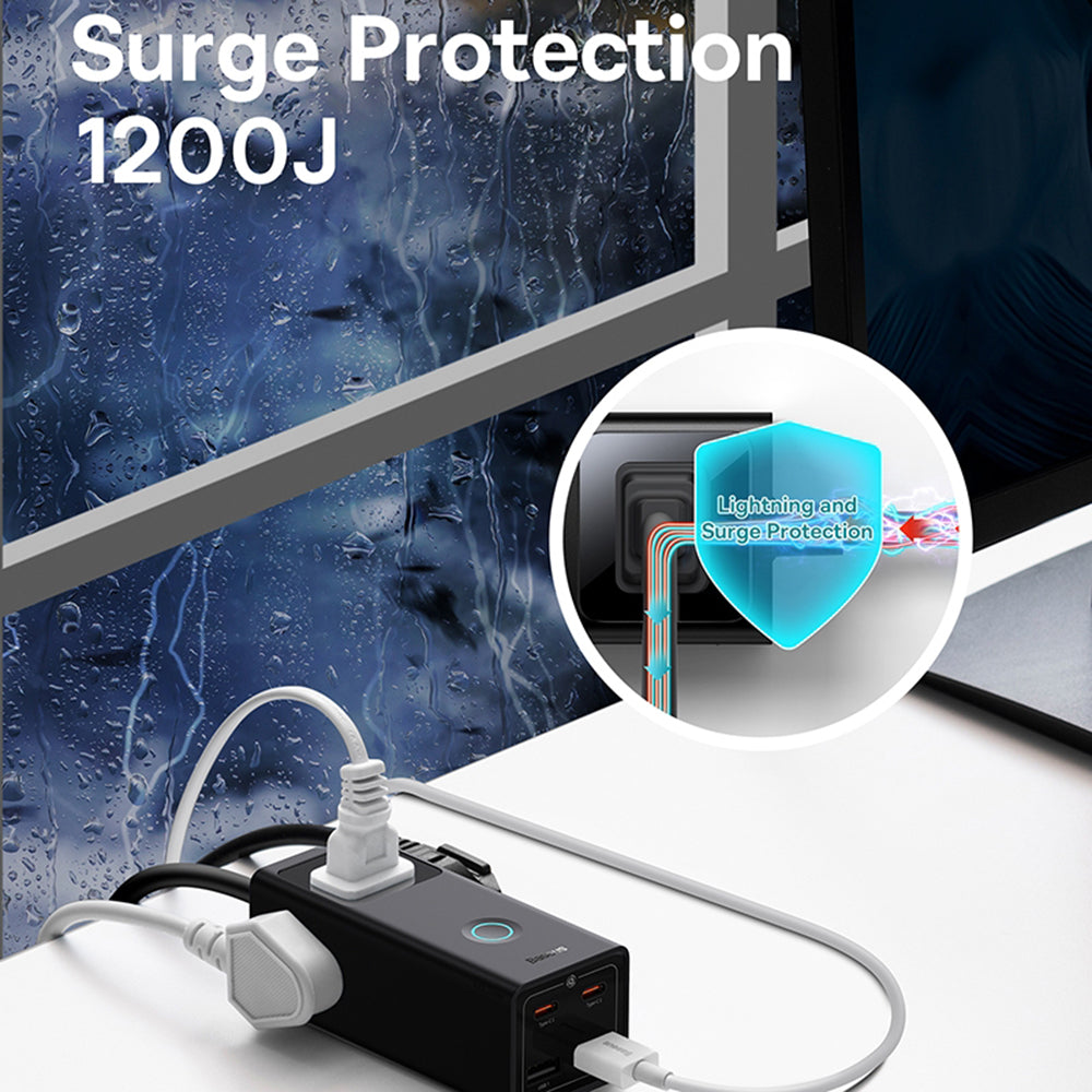 Predlžovačka Baseus PowerCombo US, 3 x Zásuvka, Čierna PSLA020101