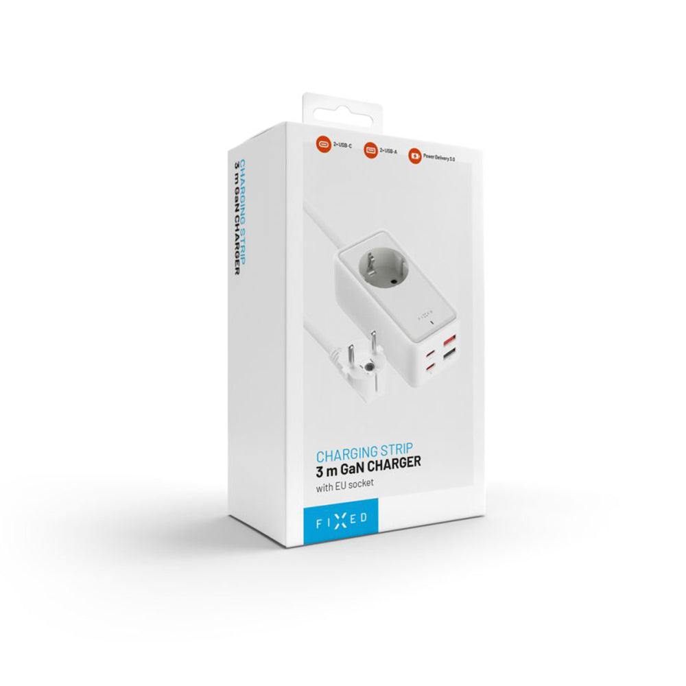 Predlžovačka Fixed, 1 x Schuko, Biela