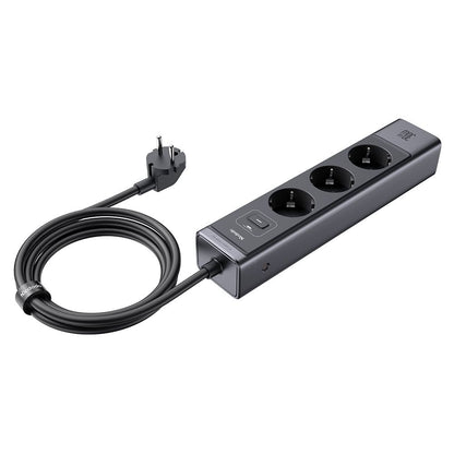 Predlžovač McDodo CH-0620, 3 x Schuko - 1 x USB-A - 2 x USB-C, čierny