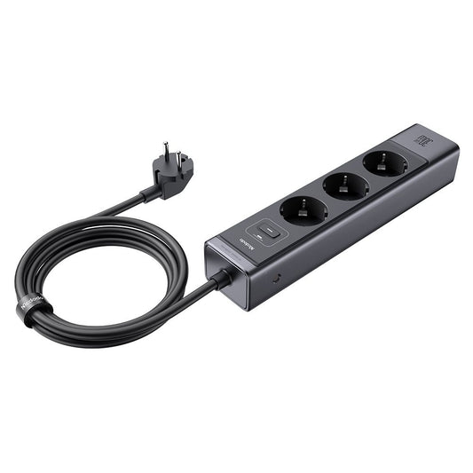 Predlžovač McDodo CH-0620, 3 x Schuko - 1 x USB-A - 2 x USB-C, čierny