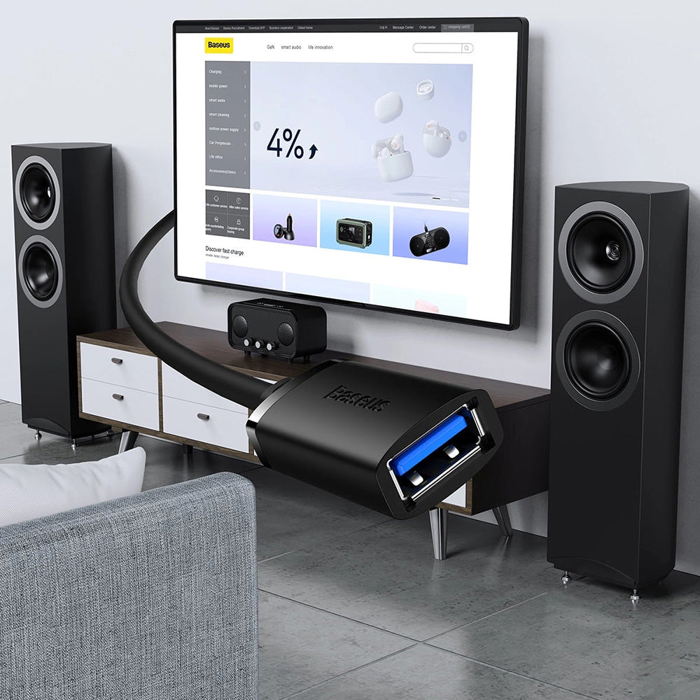 Predlžovací kábel USB 3.0 Baseus AirJoy, 3m, čierny B00631103111-04