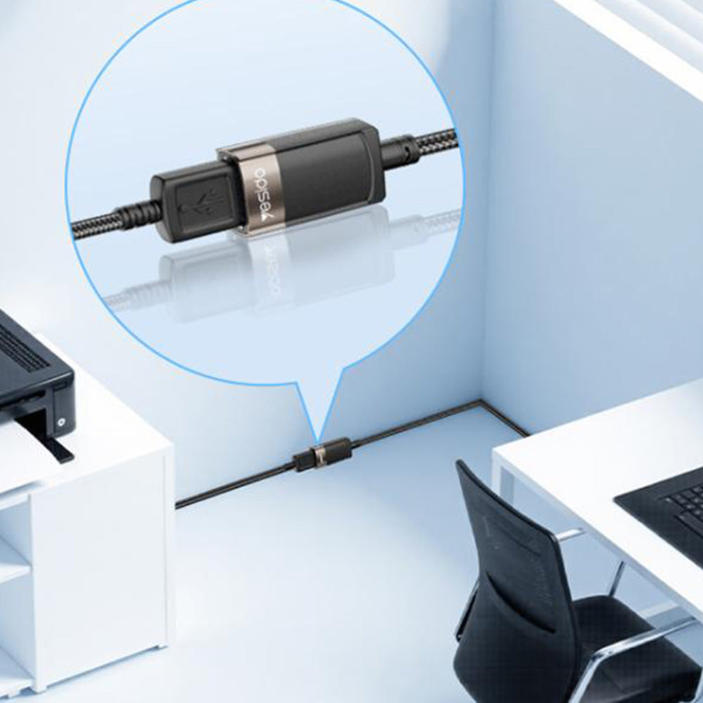 USB predlžovací kábel Yesido GS26, 1.5m, Sivý