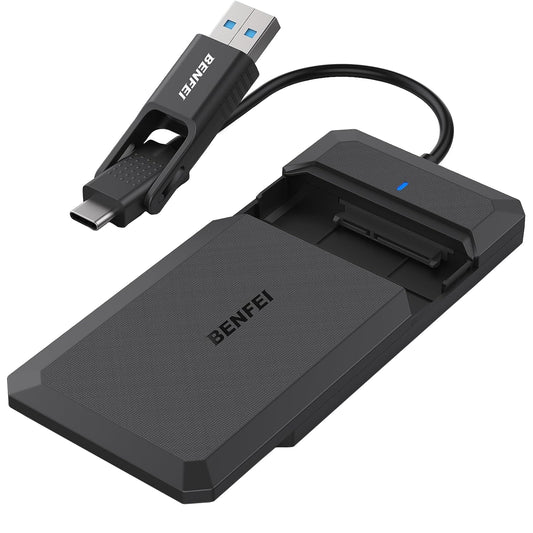 Rack Benfei pre HDD / SSD SATA 2,5 palca, USB-A / USB-C UASP, Čierny