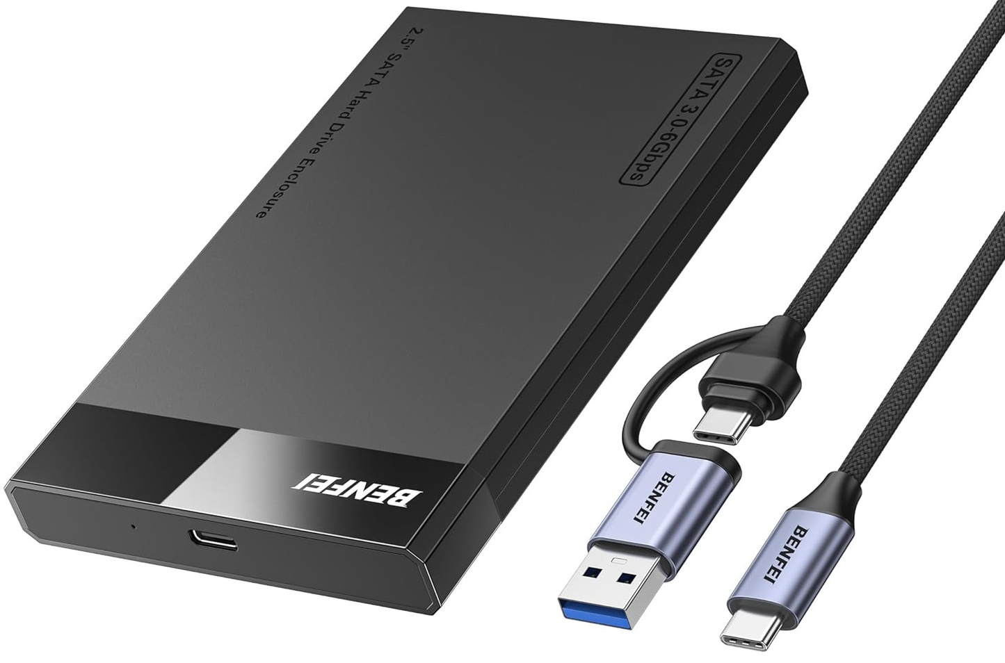 Benfei stojan pre HDD / SSD SATA 2,5 palca, USB-A / USB-C, čierny